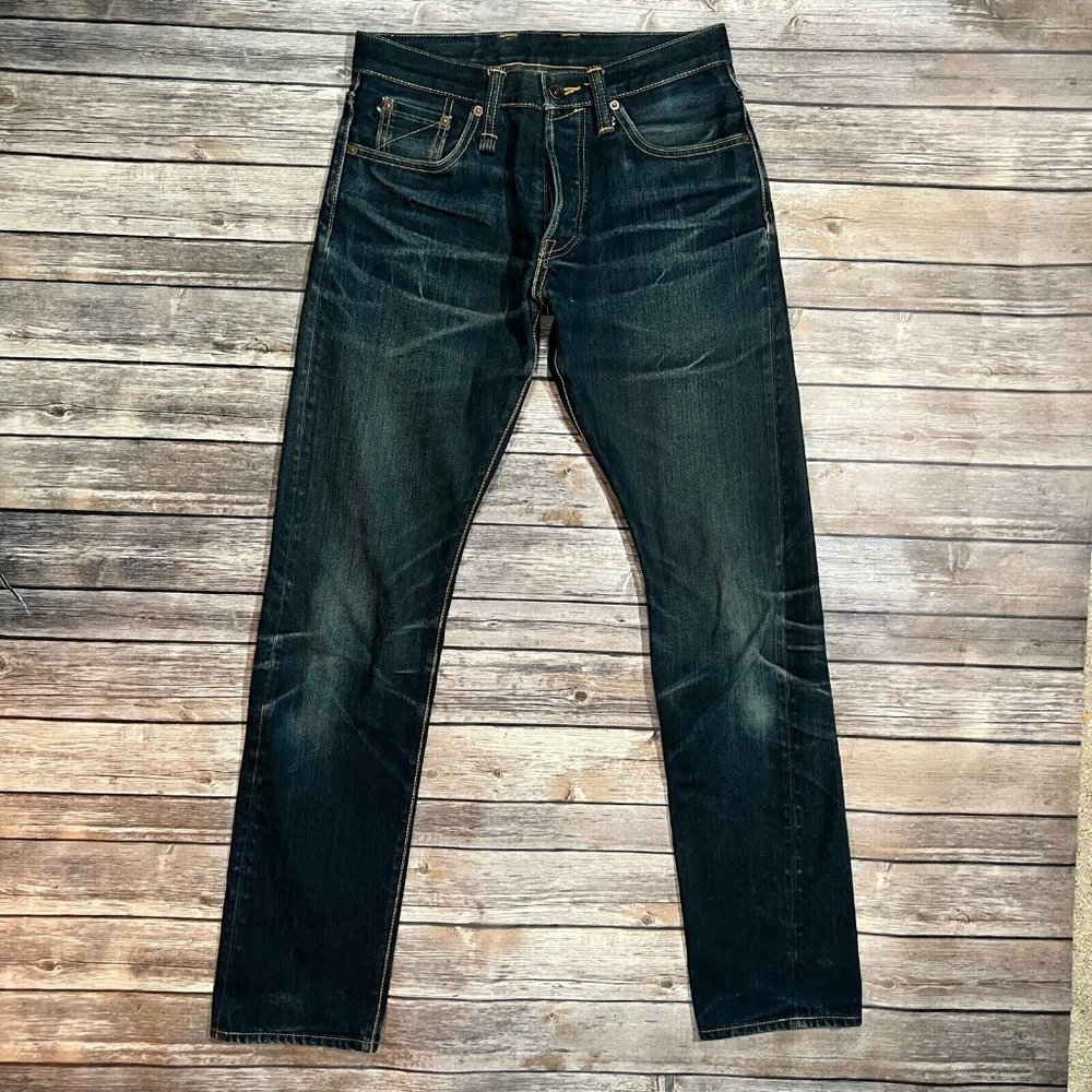 Sage Ranger IV-X Selvedge Jeans Sz 30x31 Heavy Denim Slim Blue Button Fly FLAW